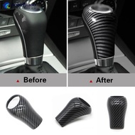NOBELJIAOO Carbon Fiber Car Gear Shift Knob Cover Inerior Trim For Mercedes Benz W204 W211 W212 W169 CLS A C E G GLK Class Car Accessories Q7T9