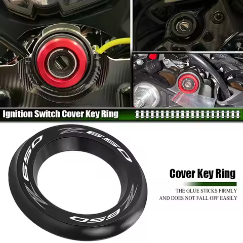 2025 New With Logo Z650 Motorcycle Ignition Switch Cover KeyRing Keyhole Key ring Fit For Z650 Z 650