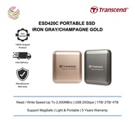 Transcend ESD420C Portable SSD (USB 20G bps) Iron gray/Champagne Gold 1TB/ 2TB/ 4TB