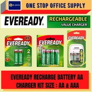 Eveready Rechargeable Battery / Bateri AAA / Battery AAA / Battery AA / Bateri Rechargeable / AA / A