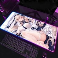 Formidable Azur Lane Mouse Pad RGB LED Non-slip Desk Mat Rubber Gaming Accessories Large XXL Compute