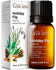Gya Labs Holiday Fig Essential Oil Blend for Diffuser -  Holiday Essential Oils for Skin - Natural Ingredients of Pine Needle, Palmarosa, Ho Wood, Bay Laurel Leaf &amp; Vanilla Essential Oil (10ml)
