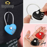 TOPSHOP 1pc Heart Shaped Padlock 3 Dial Digit Password Lock Luggage Password Padlock Double Mood