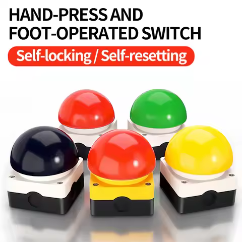 IP67 Waterproof Pedal Switch - Self Reset & Locked, NO/NC, AC/DC, as Emergency Stop Button for Conta