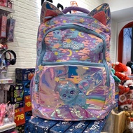 Smiggle Cat backpack Pencil case Lunchbag wallet bag Space astronaut cat Student supplies Cute children Light purple