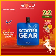 BOLD 120ml 4T Scooter Gear Oil 80w90 Fluid Fully Synthetic Minyak Hitam Gearbox Transmission Skuter