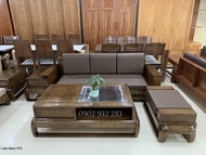 Bộ sofa gỗ sồi 3 món chân đùi gà G02 hàng giá xưởng miễn phí vận chuyển