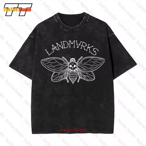 Landmvrks Vintage Oversized T-Shirt Metal Band Deathmoth Lost In A 7M7Q