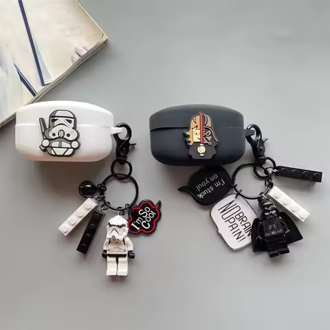 Black White Cartoon Silicone Soft Case for Sony WF-1000XM5 / WF-1000XM4 Earphone Protection Case