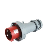 工業用プラグ 4P 63A IP67 3 穴防水プラグ欧州標準 415V 赤 PDU データセンター