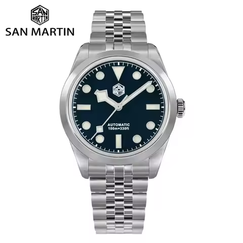 San Martin Men's Watch PT5000 38mm Explore Climbing Sport Couple Wristwatch Automatic Mechanical Lum