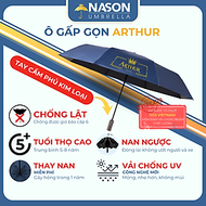 Ô dù tự đông thông minh Nason Umbrella The Arthur tự động đóng mở 2 chiều, tay cầm phủ kim loại cao 