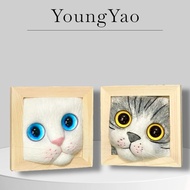 Needle Felting 3D White Felt And In Picture Frame