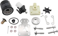 6AHW0078 Outboard Maintenance Service Kit for Yamaha F20B Marine with Thermostat Oil Fuel Filter 6AH