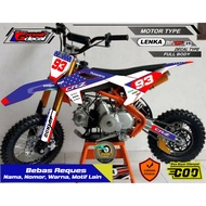 LENKA 110cc Mini Trail Striping Sticker CRZ 110cc/ ZUUMAV 110cc/ 110cc MINI MOTORCYCLE/ 110cc MOTORC