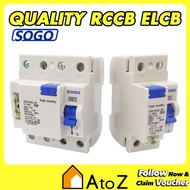 Top Quality Residual Current Circuit Breaker SOGO RCCB 40A/63A ELCB MCB 2Pole/4Pole 100mA/300mA RCCB