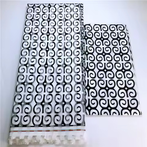 African Silk Fabric Organza Silk With Satin Blouse 4+2Yards Nigerian Fabrics For Women Dress