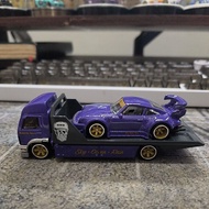 HOT WHEELS RWB PORSCHE TEAM TRANSPORT SET LOOSE SMOOTH