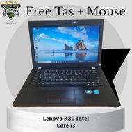 Laptop Lenovo K20 Core i3-5010U Ram 4Gb SSD 128Gb Windows 10 Layar 14inc