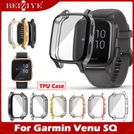 เคสสมาร์ทวอทช์ TPU สำหรับ Garmin Venu Sq เคส Smart Watch ตัวป้องกันหน้าจอที่ทนต่อการขีดข่วนอย่างนุ่มนวล Garmin Venu SQ Music Sports Smart Watch เคส