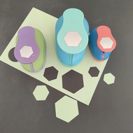 Hexagon Paper Cutter 25mm 33mm 50mm Hole Punches for Craft Punches Tool Card Making Scrapbooking Sch