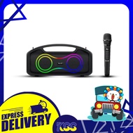 SAAG PERFECT STORM Portable Speaker ลำโพงบลูทูธ+ไมค์ไร้สาย กันน้ำ IPX5 ไฟ RGB แบต 6000mAh รับประกันส