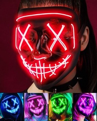 ✤﹉✤  Wireless Halloween Neon Led Purge Mask Masquerade Carnival Party Masks Light Luminous In The Dark Cosplay Costume Supplies