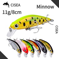 CISEA F8 8cm & 4.5cm Sinking Minnows - Lifelike Swimming Action Triggers Reaction Bites | Deadly on 
