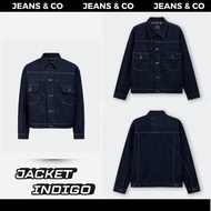 Jeans Jacket - JEANS & CO - Jacket INDIGO Men's Loose Jeans, Dusty Blue, Retro Blue