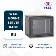 Wall Mount Server Rack 9U (53*45*40cm)with Rack cooling Fan CCTV Recorder Data Storage Switch Stand