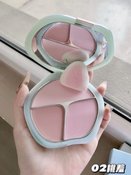 Palettes TIMAGE สามสี Blush Powder แป้งแต่งหน้าสำหรับตกแต่งใบหน้า แป้งแต่งหน้าเนื้อแมทต์ ไฮไลท์ 3 วิ