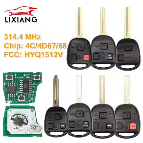 LIXIANG HYQ1512V 314.4MHZ 4D67 4D68 4C Chip For Toyota Lexus ES 250 GS SC 300 LS 400 LX 450 1989-200
