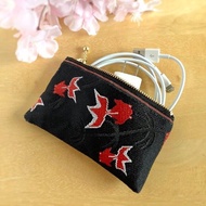 Mini pouch [Goldfish] 榻榻米邊零錢包 Card case 黑色日式中國風