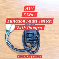 ATV 5 Way Function Multi Switch With Damper - ATV Parts Ready Stock Di Malaysia