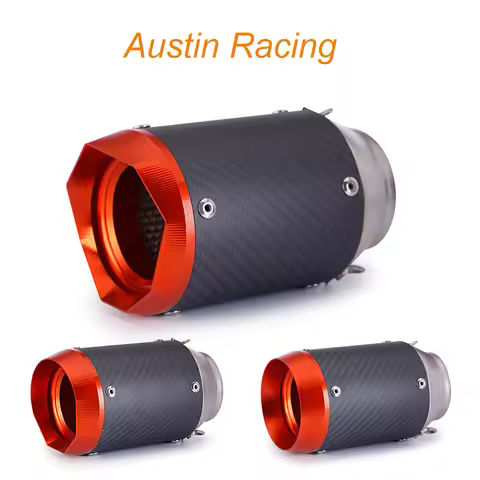 GP universal AR exhaust pipe For AustinRacing Z900 Z1000 ninja400 CBR500 R6 carbon fiber exhaust muf