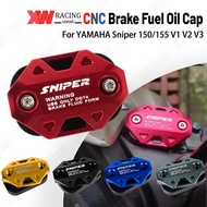 Motorcycle CNC Brake Fuel Oil Cap Master Cover Front Fluid Reservoir Cover For YAMAHA Sniper 150 Sni