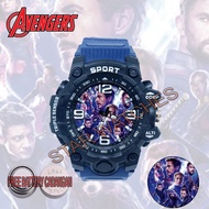 Jam Tangan Anak Cowok Sport Karakter Lucu Avengers S02 Terbaru FREE Baterai Cadangan