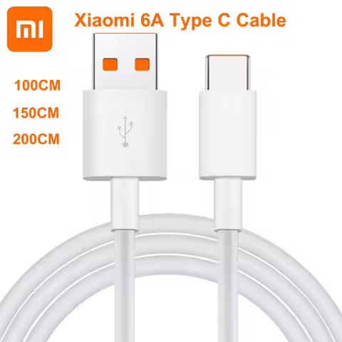 Original Xiaomi 6A Type C Cable Mi Charger Turbo 33w Fast Charge For Mi 11 10 Pro 5G 9 Poco M3 X3 NF