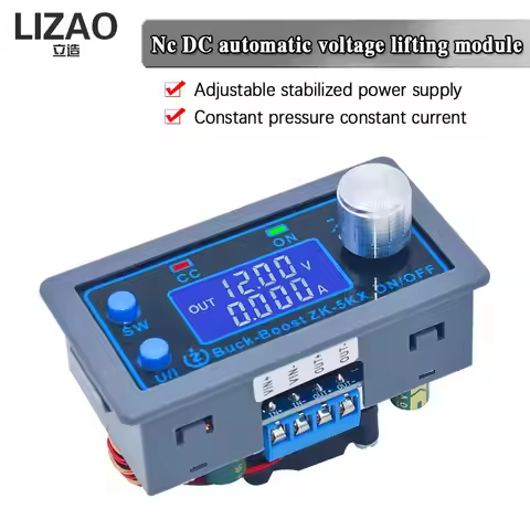 ZK-5KX DC DC Buck Boost Converter CC CV 0.6-36V 5A 5V 6V 12V 24V 80W Power Module Adjustable Regulat