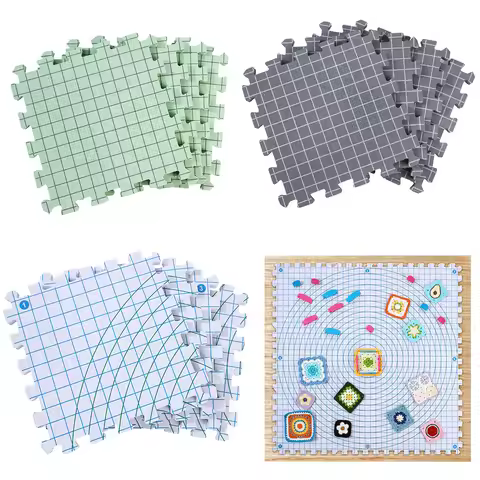 4pcs Thick Blocking Mats for Knitting Interlocking Blocking Boards with Grids, for Needlework Needle