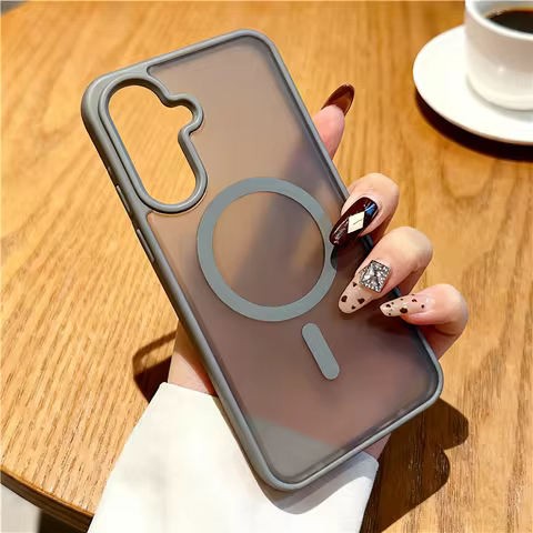 For Magsafe Matte Translucent Armor Shockproof Case For Samsung A56 5G Wireless Charge Cover For Sam