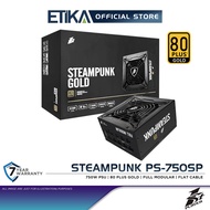 1st Player Steampunk PS-750SP | 750W Gaming Power Supply PSU | 80 Plus Gold | Full Modular | Flat Ca