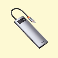 Baseus Starjoy 8 in 1 Adapter HUB (Type C to Hdmi x 1 + Usb 3.0 x 3 + Pd x 1+ SD/TF x 1 + VGA x 1)