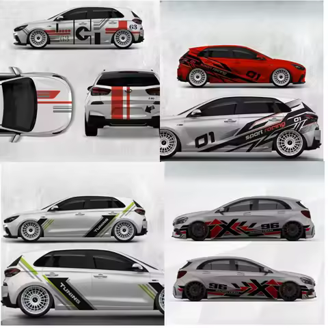 Car Vinyl Stickers FOR Volkswagen Golf POLO Scirocco Focus side customized racing exterior decoratio