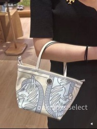 Tory Burch Ella Mini 25新款簡約復古休閒迷你尼龍手提袋單肩包斜挎包