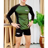 2025 Men terno Rush Guard Can Fit M -XL Nylon Spandex Fabric Quick-Dry Swimsuit Surfsuit