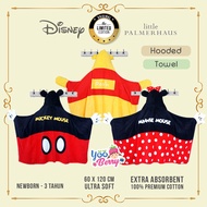 DISNEY Little Palmerhaus Hooded Baby Towel Handuk Bayi Premium Karakter Katun Perlengkapan Bayi Baru