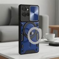 Motorola Moto G75 Cover with Ring Stand & Camera Lens Protector