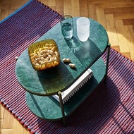 【Hübsch】－021408 翠綠大理石面金屬腳茶几 置物桌 邊几