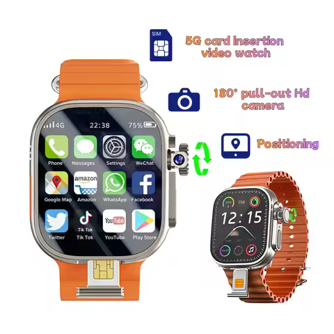 S10 Ultra Max Smartwatch 4G Android 10.0 2.2inch Amoled Rotary Camera Video Call GPS WIFI App Downlo